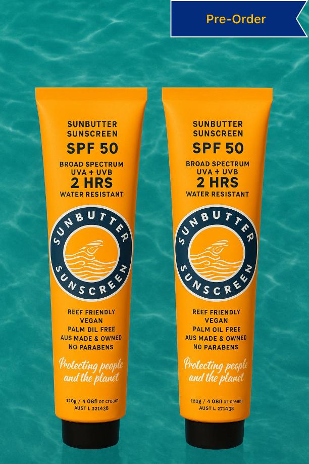 SunButter Skincare SPF50 Tube - 120g - 2 pack!